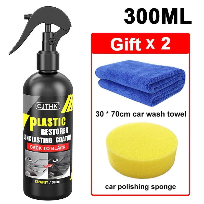 Mandotos Car Plastic Restorer Back to Black Gloss Renovator 50g For Plastic Leather Auto Care