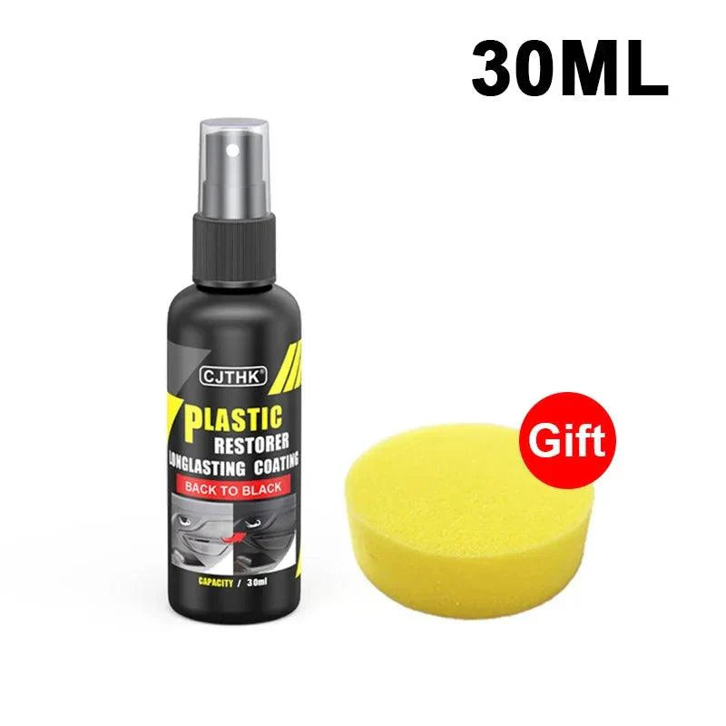 Mandotos Car Plastic Restorer Back to Black Gloss Renovator 50g For Plastic Leather Auto Care