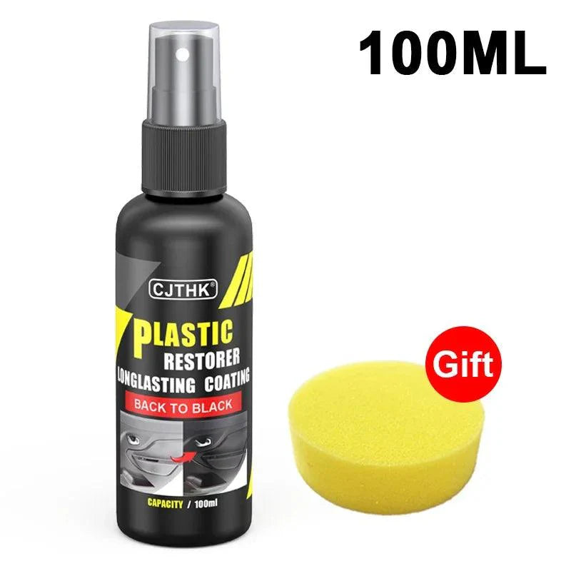 Mandotos Car Plastic Restorer Back to Black Gloss Renovator 50g For Plastic Leather Auto Care
